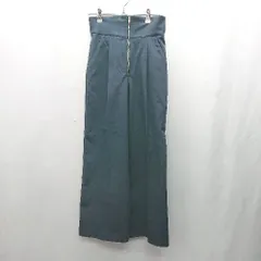 ◇ ⊂ Louere ルエレ ハイウエスト ワイドパンツ サイズS ネイビー レディース E  【1501230019392】