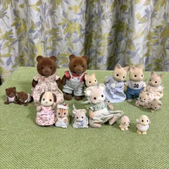 シルバニアファミリー　初期　アイボリーネコファミリー　クマファミリー　ネズミ　アヒルの赤ちゃん　妖精　まとめ売り　アーバンライフ　希少