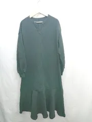 ◇ ⊇ JUNOAH ジュノア 裏起毛 長袖 ロング スウェットワンピース サイズXL ブラック レディース E  【1501230026543】のサムネイル