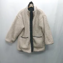 ■ ⊇ moment+ キルティング ボア 長袖 リバーシブルブルゾン サイズM ベージュ ブラック レディース E  【1501230032971】のサムネイル