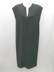 ◇ ⊂ ur's Ｖネック スリット加工 ロング丈 ワンピース サイズL ブラック レディース E  【1501230032957】のサムネイル