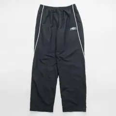 umbro トラックパンツ ジャージ XL ブラック サイドライン 裾ジップ ナイロン