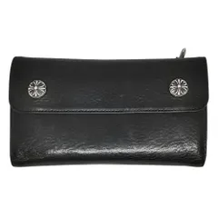 Chrome Hearts クロムハーツ WAVE CROSS BALL/ウェーブ クロスボールボタンレザーウォレット財布 F ブラック メンズ/レディースのサムネイル