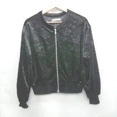 ◇ ⊇ MAJESTIC LEGON マジェスティックレゴン ベロア 花柄 長袖 ブルゾン サイズM ブラック レディース E  【1502180026607】のサムネイル