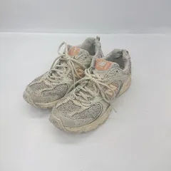 ◇ Θ NEW BALANCE ニューバランス ブランドロゴ入り ローカットスニーカー サイズ24 ホワイト ベージュ系 レディース E  【1502180037689】のサムネイル