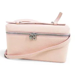 ロロピアーナ Loro Piana エクストラ・ポケット・ポーチ L19 TENDER ショルダーバッグ ピンク レザー イタリア製のサムネイル