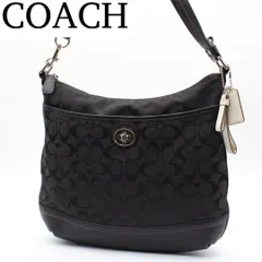 【極美品】COACH シグネチャー ターンロック ハンドバッグ 2way 黒色