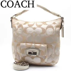 【極美品】COACH シグネチャー 2WAY ハンドバッグ 肩掛け ベージュ