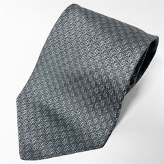 D335/FENDI フェンディ ネクタイ グレー 灰色 ズッカ柄 FF柄 総柄