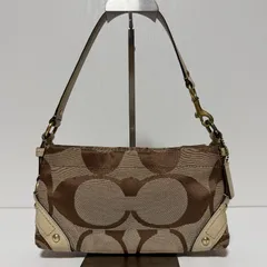 COACH コーチ 10730 シグネチャー ショルダーバッグ アクセサリーポーチ ベージュ B601