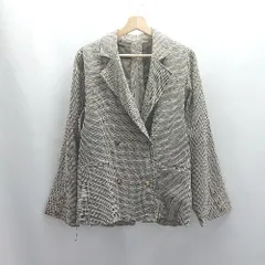 ◇ ⊇ who's who Chico 千鳥柄 袖部分取り外し可能 ミニスカート ジャケット サイズF ベージュ ブラック レディース E  【1502180060755】のサムネイル