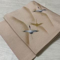 開き名古屋帯 結城紬 正絹 水色 カモメ 中古 手描友禅 yzk1010 開き名古屋帯 結城紬 正絹 水色 カモメ 中古 手描友禅 yzk1010 - メルカリ