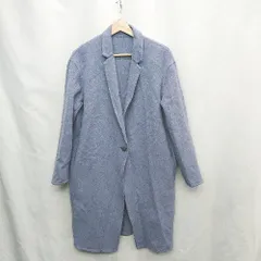 ◇ ⊇ UNIQLO ユニクロ 長袖 チェスターコート サイズL ブルー レディース E  【1502180078668】