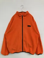 XLARGE エクストララージ ブルゾン L オレンジ 裏起毛 無地 ワンポイント ブランドロゴ ミドル丈 フードなし ジップアップ メンズ レディース