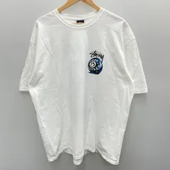 【中古】STUSSY × BORN X RAISED 8 BALL TEE サイズXL ホワイト[91]