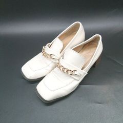 美品✨スタッカート 厚底 ムーンフラワリープラットホーム 白 23.5cm 