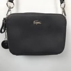 ラコステ ブラック トゥジッパー シャンタコ クロスバック ブラック