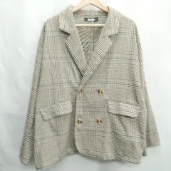 ◇ ⊇ kutir クティール チェック柄 長袖 テーラードジャケット サイズL ベージュ レッド ブラック レディース E  【1502200008040】のサムネイル