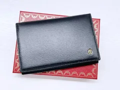 美品　Cartier　カルティエ　パシャ　クリアポケット付き　カードホルダー　定期入れ　名刺入れ　黒　ゴールド　L3000132のサムネイル