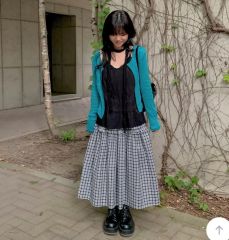 Eaphi WAVE LINE COCOON SKIRT BLACK - メルカリ