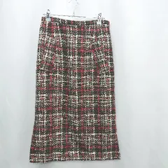 ◇ ⊇ aquagirl アクアガール ウール系 ロング丈 セミタイト スカート サイズ36 ブラウン系 レッド系 レディース E  【1503050012270】のサムネイル