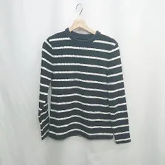 ◇ ⊇ CAMBIO カンビオ ボーダー 長袖 ニット サイズS ブラック系 メンズ E  【1503050025898】のサムネイル