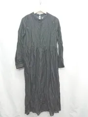 ◇ ⊂ Aunt Marie's アントマリーズ ワッシャー 長袖 ロング丈 ワンピース サイズS ブラック レディース E  【1503050026543】のサムネイル
