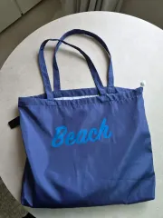 ブルー Beach ビーチ ショルダ―バッグ エコバッグ ナイロン 新品