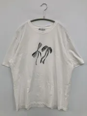 ZARA ザラ Tシャツ/カットソー S ホワイト 前面プリント バックプリント ミドル丈 半袖 クルーネック(丸首) レディース
