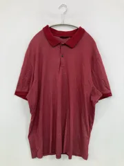 Calvin Klein カルバンクライン ポロシャツ XL レッド 無地 半袖 メンズ