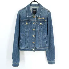 GUESS レディース 秋冬 微ストレッチ デニムジャケット ブルー 80 (HU44519)のサムネイル