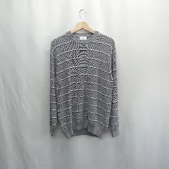 ◇ ⊇ URBAN RESEARCH DOORS アーバン リサーチ ドアーズ ボーダー 長袖 ニット サイズ38 グレー系 メンズ E  【1503050032209】