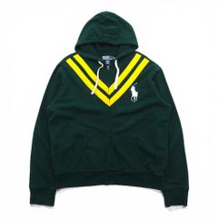polo by ralph lauren green zip hoodie - メルカリ