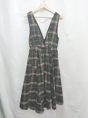 ◇ Θ Delyle NOIR チェック柄 ジャンパースカート ロング ワンピース サイズF ブラック系 ベージュ系 レディース E  【1503050038171】のサムネイル