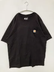 Carhartt カーハート Tシャツ/カットソー L ブラック 無地 ワンポイント ブランドロゴ ミドル丈 半袖 クルーネック(丸首) メンズ レディース
