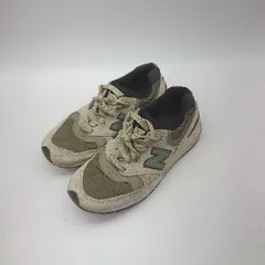 ◇ Θ NEW BALANCE ロゴ刺繡 ローカットスニーカー サイズ22 ベージュ グレー系 レディース E  【1503050047395】のサムネイル