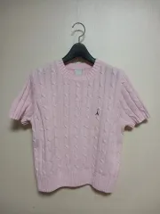 ELLE ケーブル 半袖 ニット L