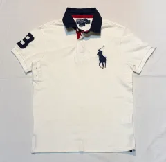 POLO RALPH LAUREN ビックポニー チーフキープ ラグビー カラーTシャツ 白