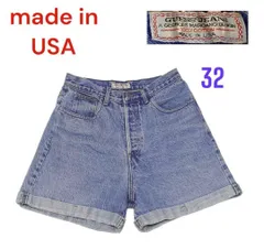 HH00175 USAアメリカ製GUESSゲス古着デニムショートパンツw32股下10㎝のサムネイル