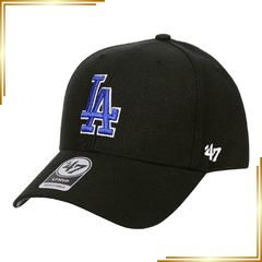 [신품] 47 캡 MVP 남성 여성 모자 브랜드 MLB 로스 앤젤레스 다저스 LA 로고 스트리트 남녀 겸용 세련된 야구 모자 벨크로 블랙 블랙 로얄 블루 로고 1 개 1