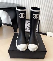 CHANEL ココマーク レインブーツ 24cm - メルカリ