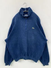 LACOSTE ラコステ ニット/セーター ブルー コットン ニット 無地 ワンポイント ブランドロゴ ミドル丈 長袖 タートルネック/ハイネック メンズ