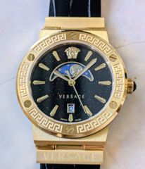 稼働 美品 VERSACE 腕時計 ゴールド メンズ 純正ベルト 3797 - メルカリ
