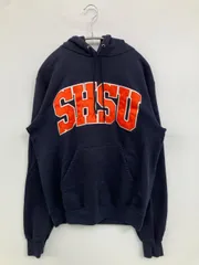 Champion チャンピオン パーカー S ネイビー 前面プリント プルオーバー 長袖 メンズ