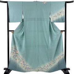 最高級】正絹 クレージュ コラボ 振袖（訪問着）蝶文様 パステル 