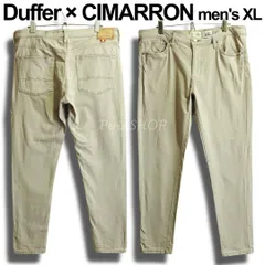 The DUFFER of St.GEORGE × CIMARRON JEANS　（ ザ・ダファー・オブ・セントジョージ × シマロンジーンズ ）　W91cm（W36相当）　ガーメントダイ スーパースキニーパンツ　ハイストレッチ　製品染め　ベージュ　メンズのサムネイル