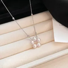 ネックレス レディース パール風 フラワー 韓国風 シルバー 華奢 花 モチーフ 上品 高見え フェミニン 大人可愛い きれいめ ガーリー シンプル モテ デート 女子会 通勤 通学 カフェ お出かけ 記念日 人気 アクセサリー ギフト