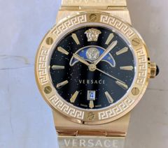 新品未使用 VERSACE / ヴェルサーチェ GRECA LOGO MOONPHASE 腕時計 