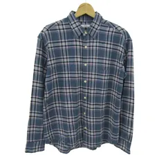 ジャーナルスタンダード　レリューム 長袖シャツ トップス フランネル チェック柄 メンズ Mサイズ ブルー JOURNAL STANDARD relume 【中古】のサムネイル