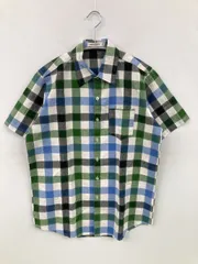 URBAN RESEARCH アーバンリサーチ シャツ/ブラウス 38 ブルー コットン チェック柄 ミドル丈 半袖 レギュラーカラー メンズ